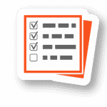 A checklist with a check mark on it ensuring cyber security measures are in place for managed IT services.